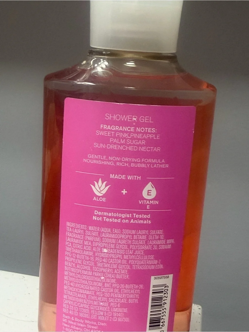 Pink Pineapple Sunrise Shower Gel - Pink
